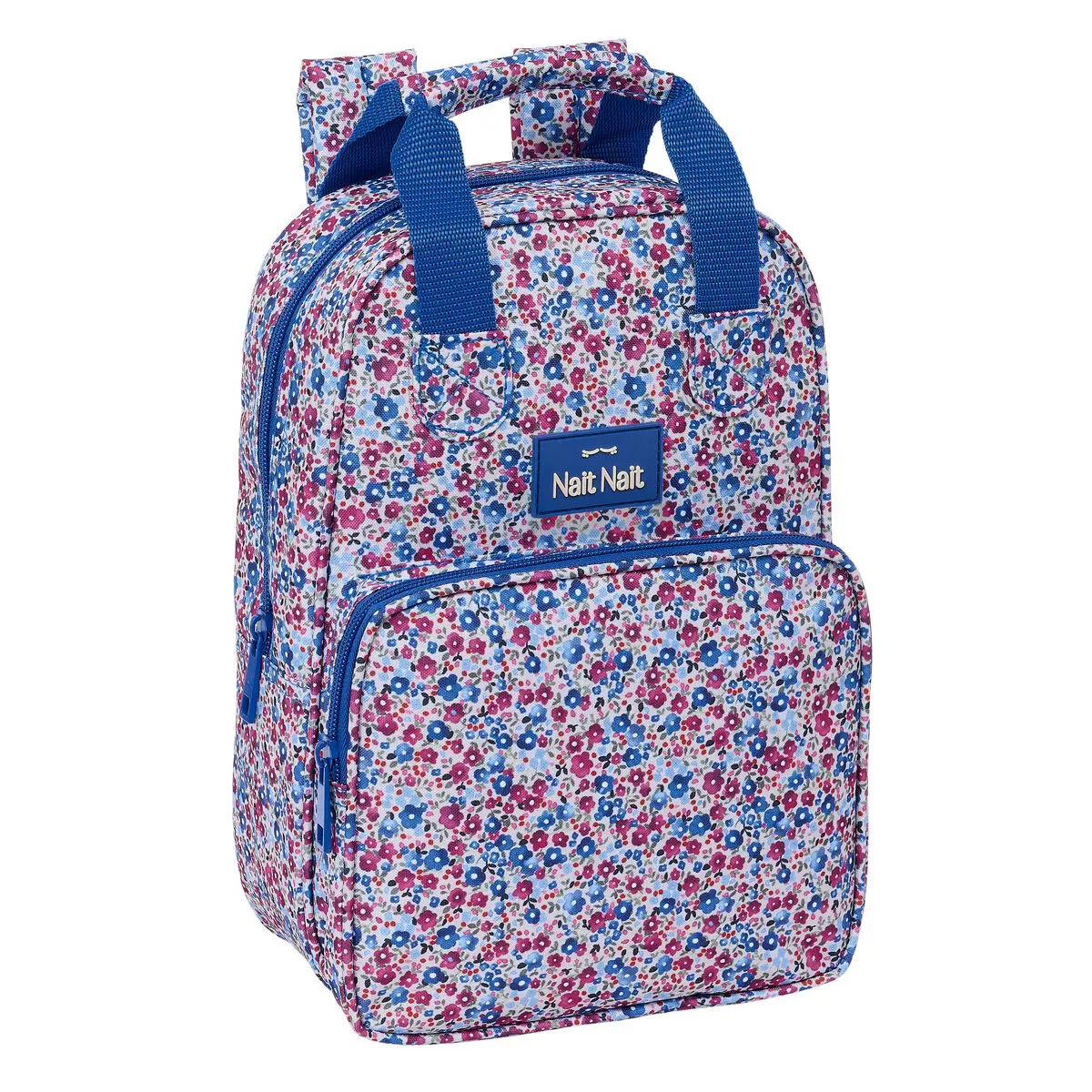 Zaino Scuola Nait Nait Flores coimbra azul Azzurro 20 x 28 x 8 cm