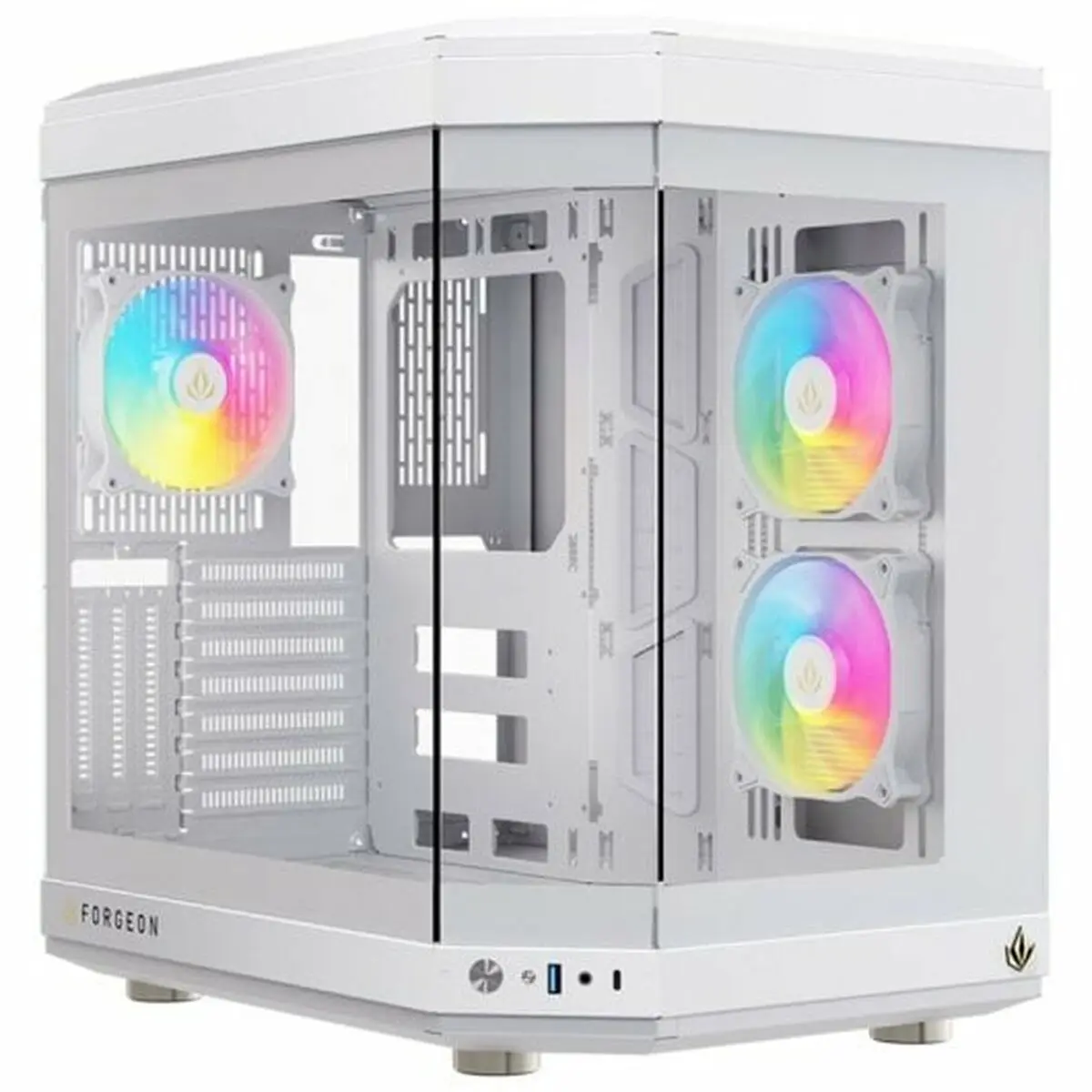 Case computer desktop ATX Forgeon Bianco