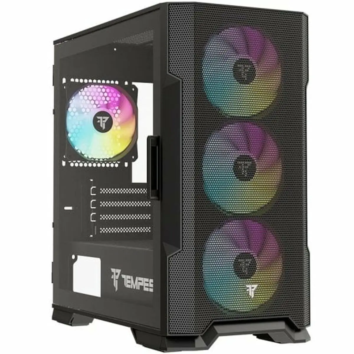 Case computer desktop ATX Tempest Stockade  Nero