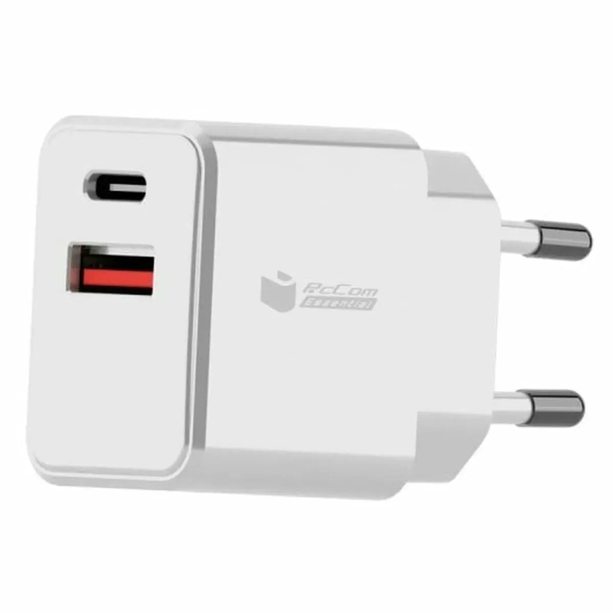 Caricabatterie da Parete PcCom Essential Bianco 20 W USB USB-C