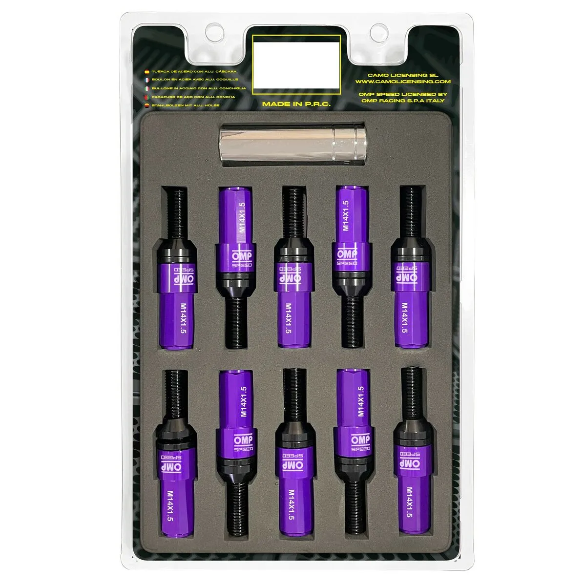 Kit di viti OMP OMPS09981411 28 mm Viola M14 x 1,50