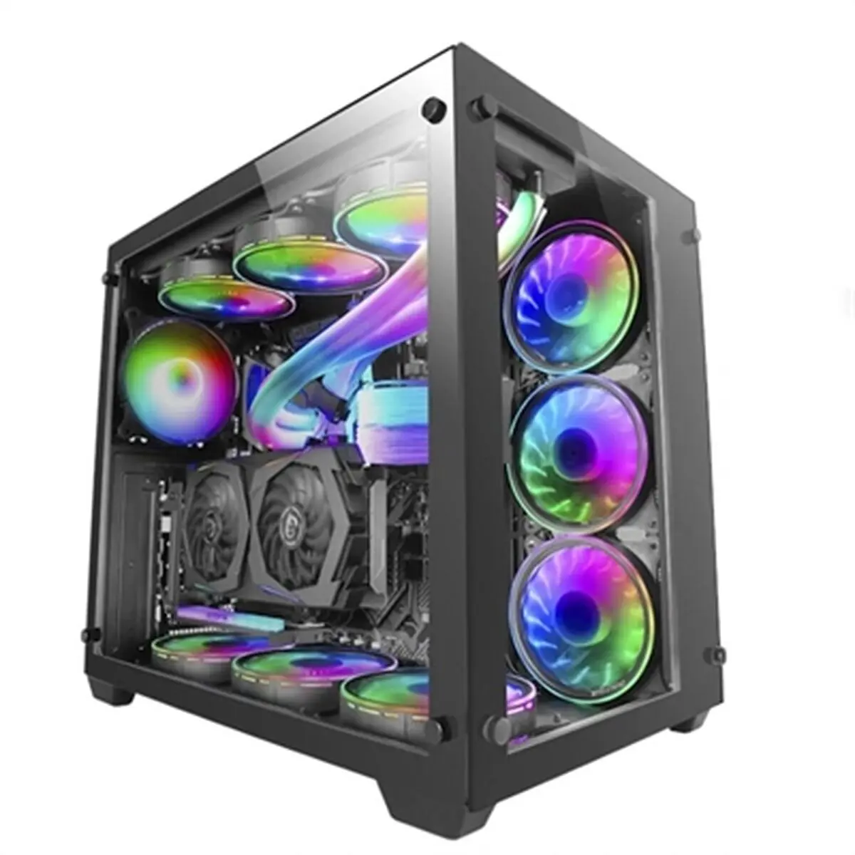 Case computer desktop ATX Mars Gaming MCV3 Nero