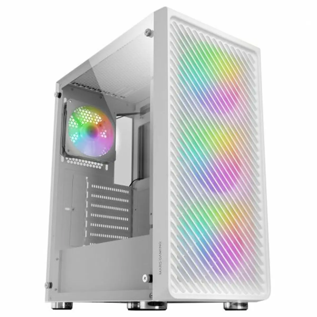 Case computer desktop ATX Mars Gaming MCFW Bianco