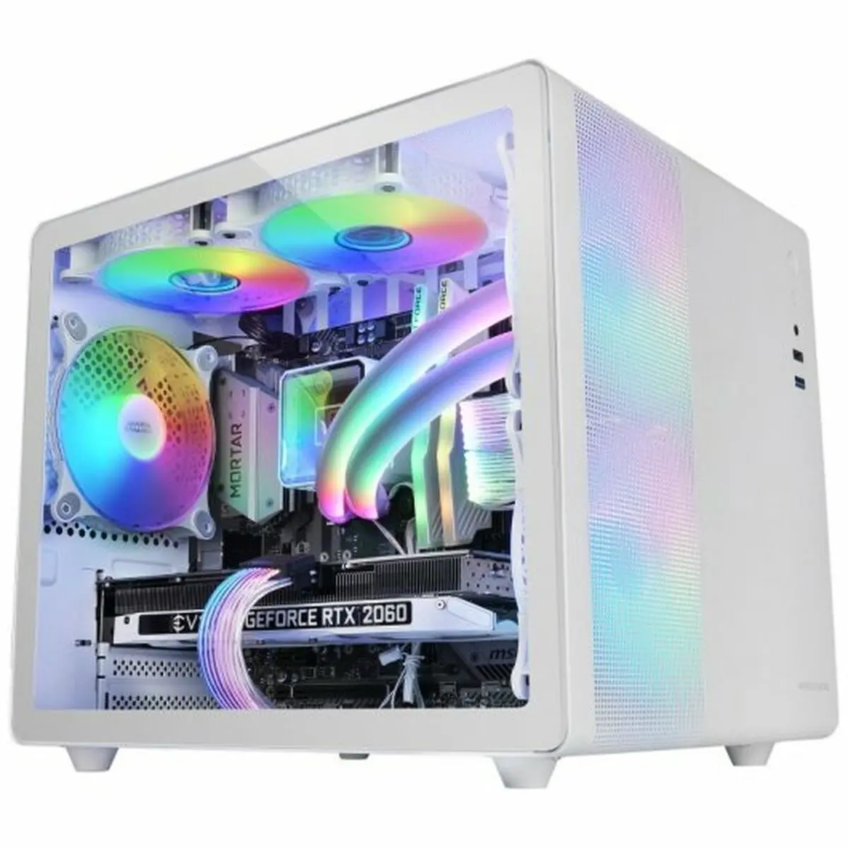 Case computer desktop ATX Mars Gaming MC-400 Bianco Nero