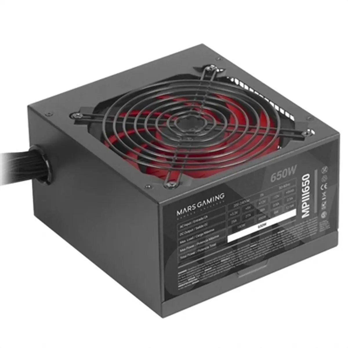 Fonte di Alimentazione Mars Gaming MPIII650 650 W 6 W CE - RoHS