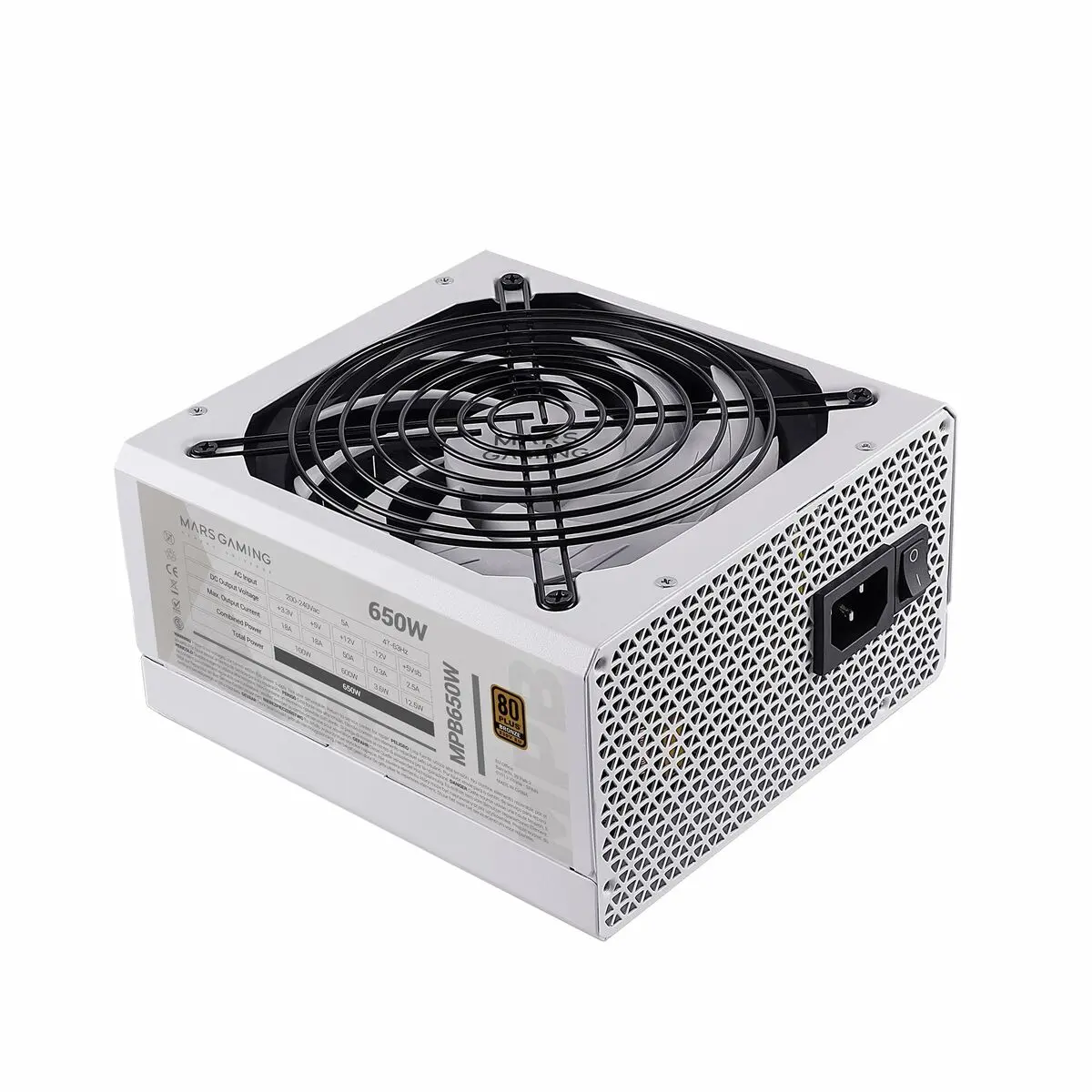 Fonte di Alimentazione Mars Gaming MPB650W 600 W 650 W 80 Plus Bronze CE - RoHS