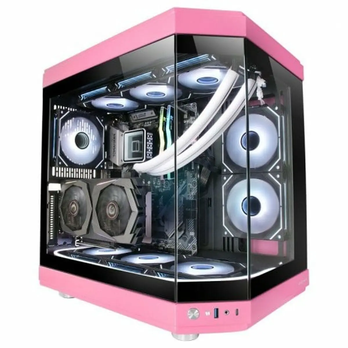 Case computer desktop ATX Mars Gaming MC-3T Rosa