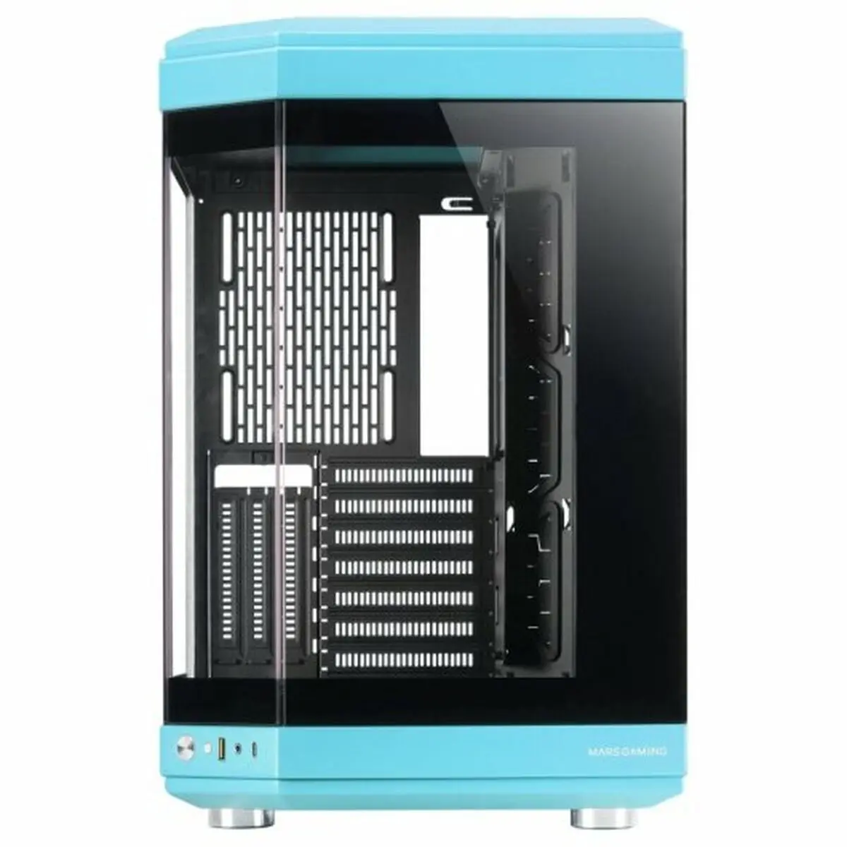 Case computer desktop ATX Mars Gaming MC-3T  Azzurro Nero