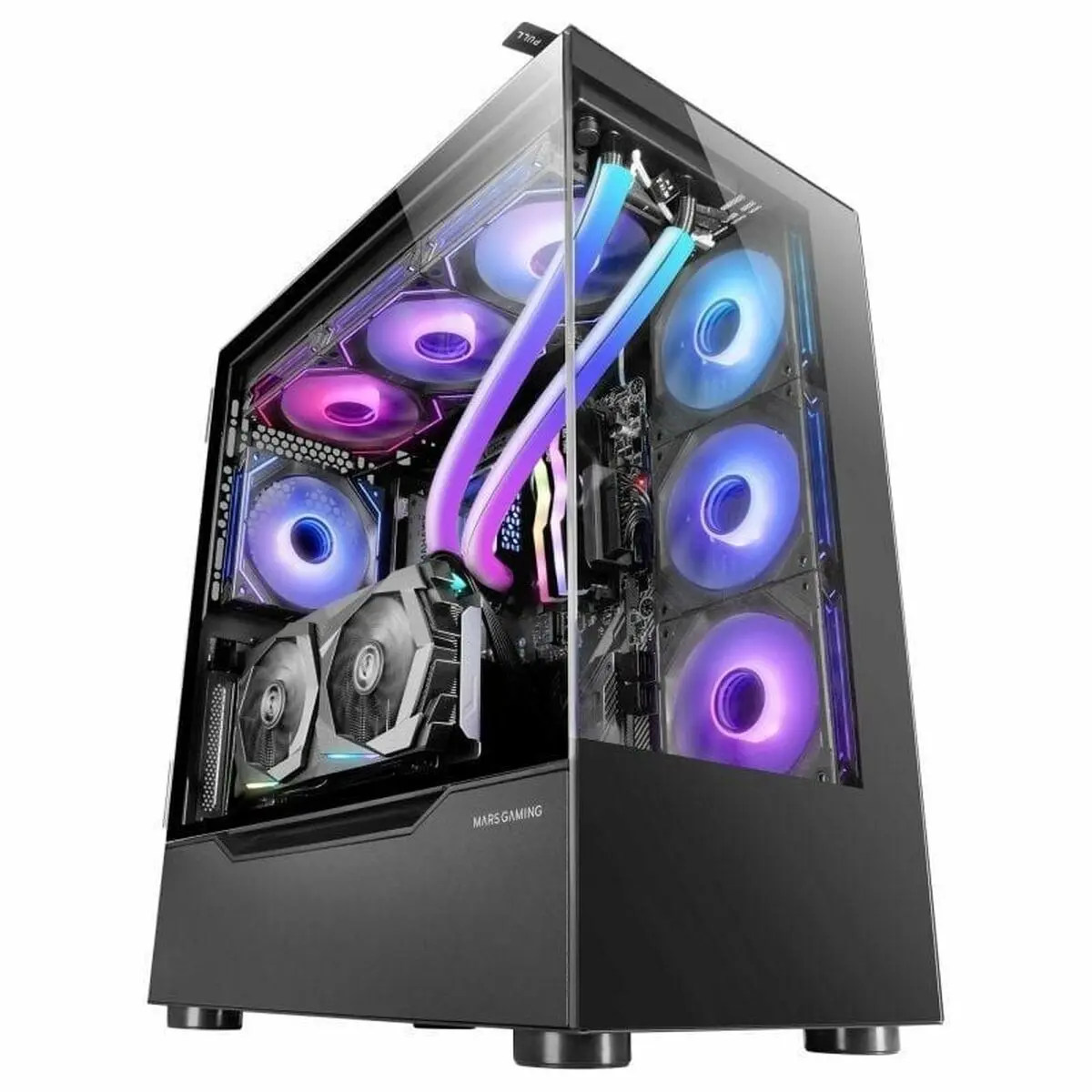 Case computer desktop ATX Mars Gaming MCULT Nero