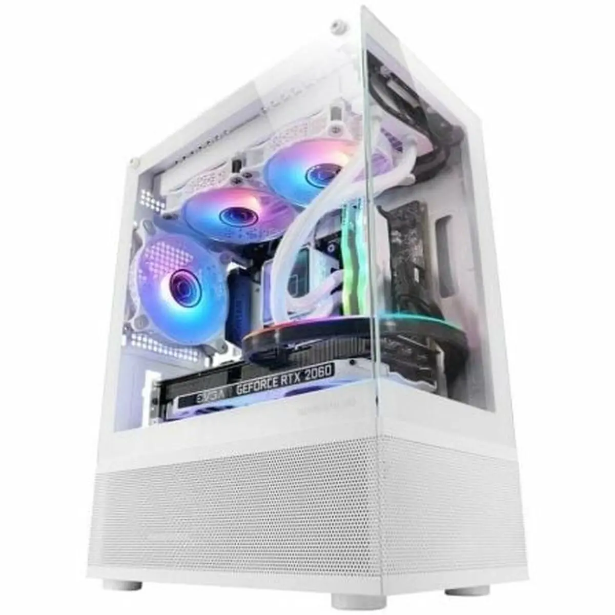 Case computer desktop ATX Mars Gaming MCSEW Bianco