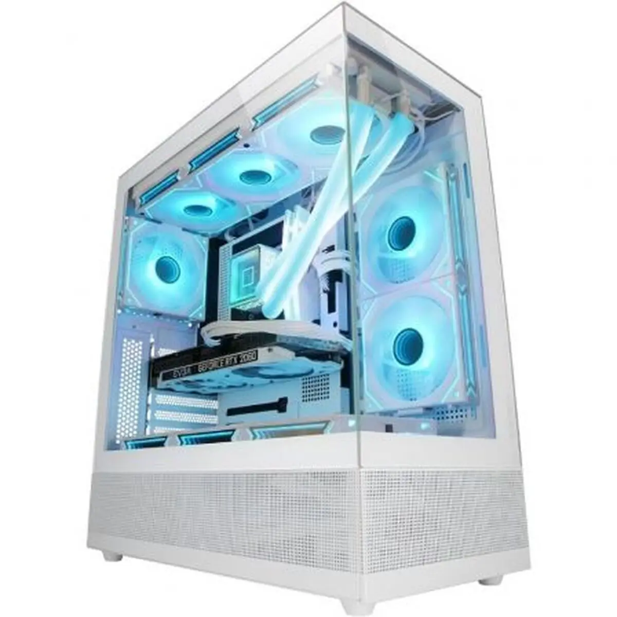 Case computer desktop ATX Mars Gaming MCSETW Bianco