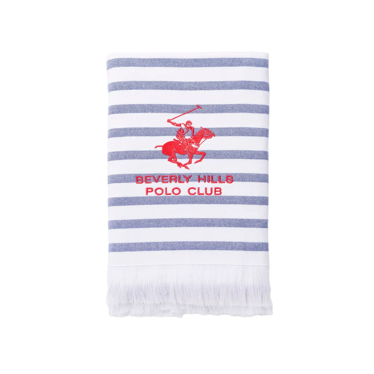 Telo da bagno Beverly Hills Polo Club Azzurro Bianco 100 % cotone 80 x 165 cm