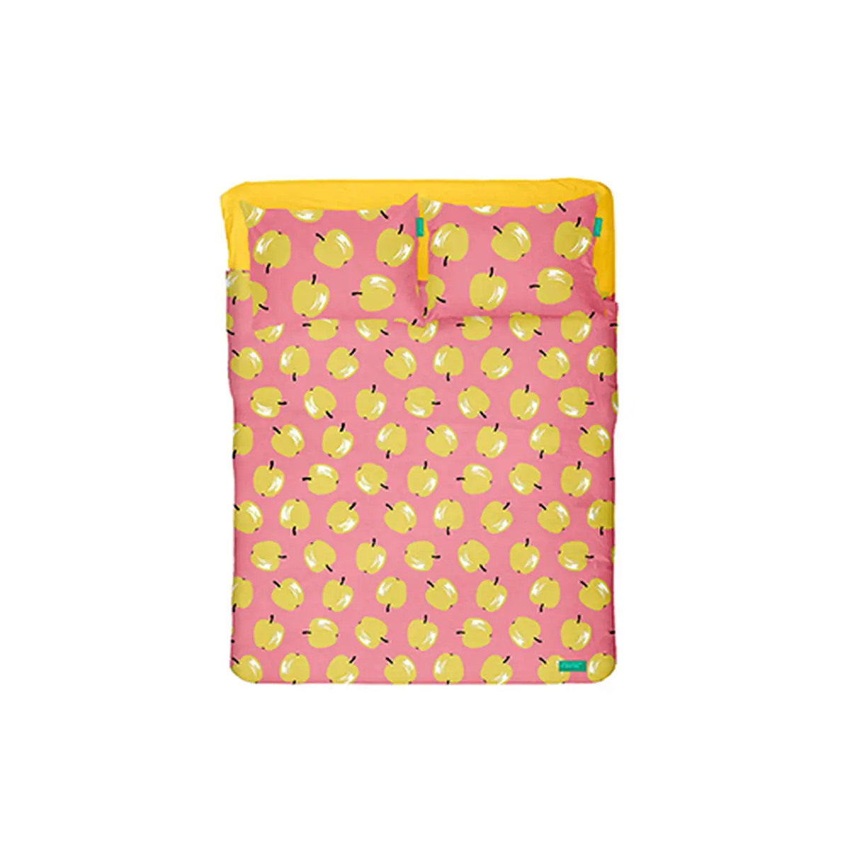 Set di Lenzuola Benetton Giallo Rosa Mela 4 Pezzi