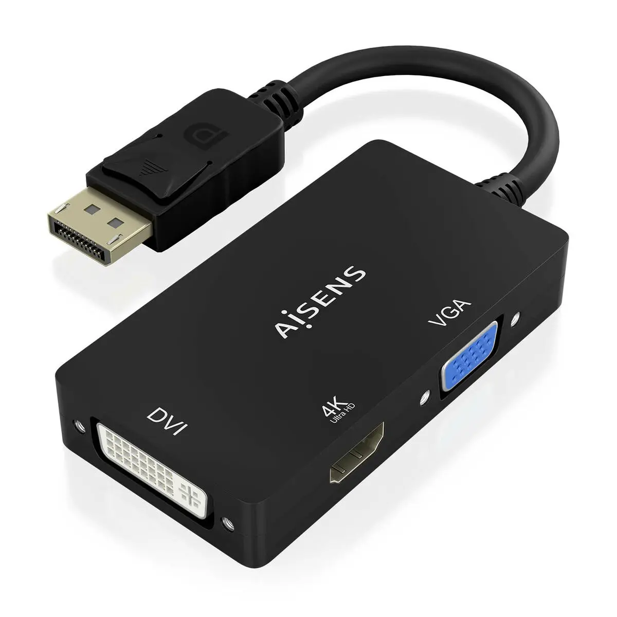 Adattatore DisplayPort con VGA / HDMI / DVI-D Aisens A125-0861 Nero