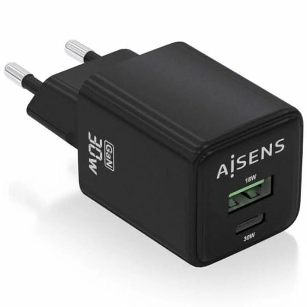 Caricabatterie da Parete Aisens ASCH-30W2P038-BK Nero 30 W (1 Unità)