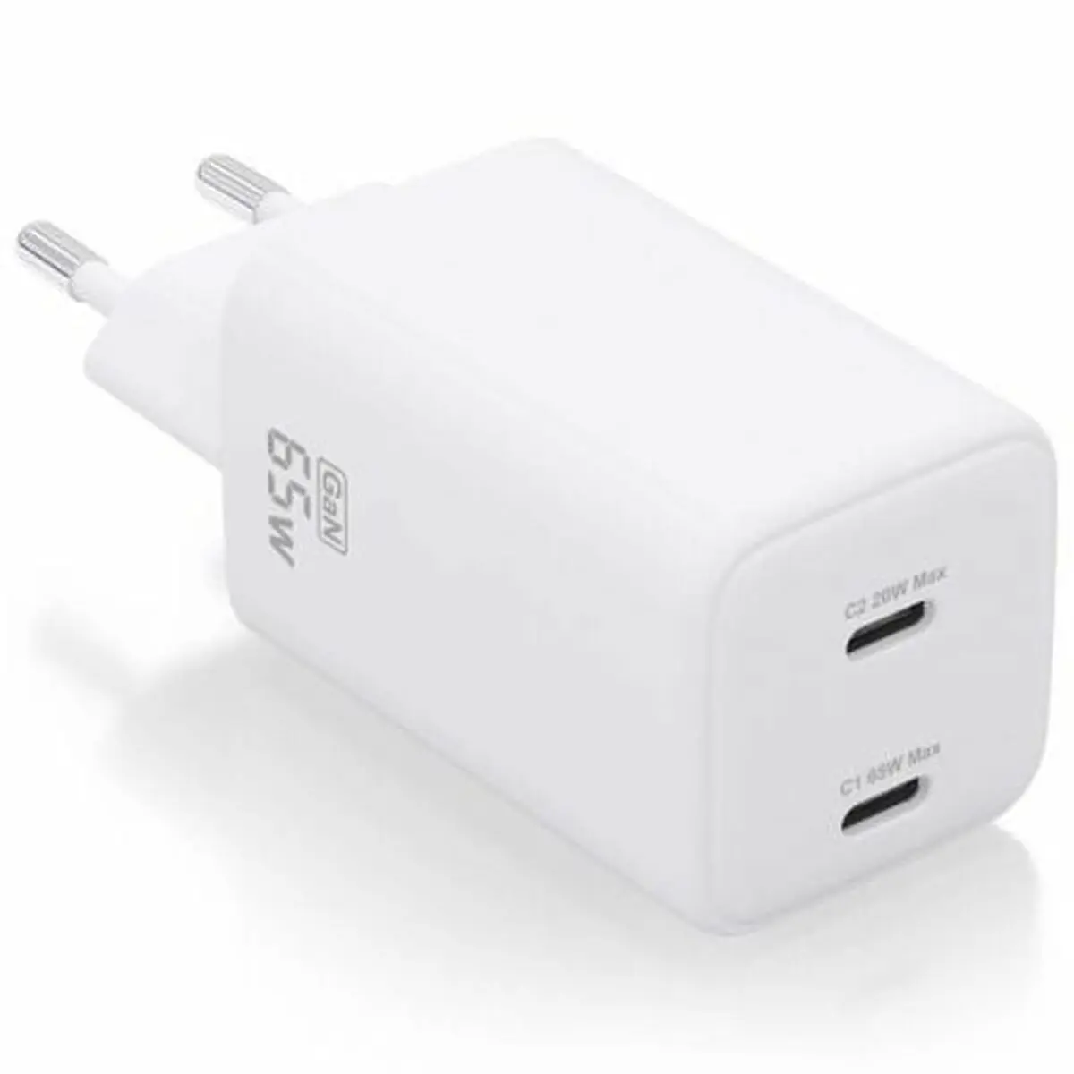 Caricabatterie da Parete Aisens ASCH-65W2P039-W Bianco 65 W (1 Unità)