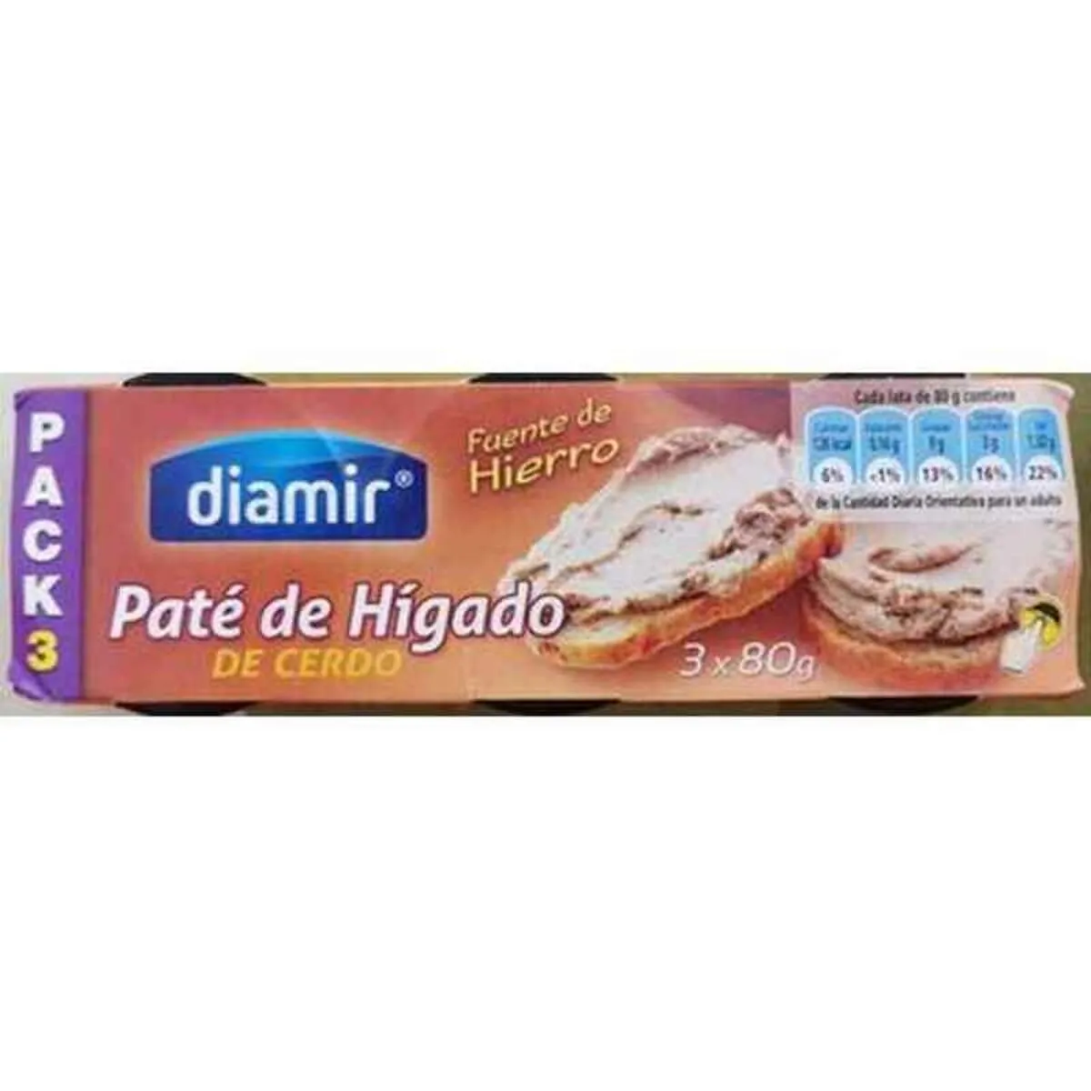 Paté Diamir Fegato di Maiale (3 x 80 g)