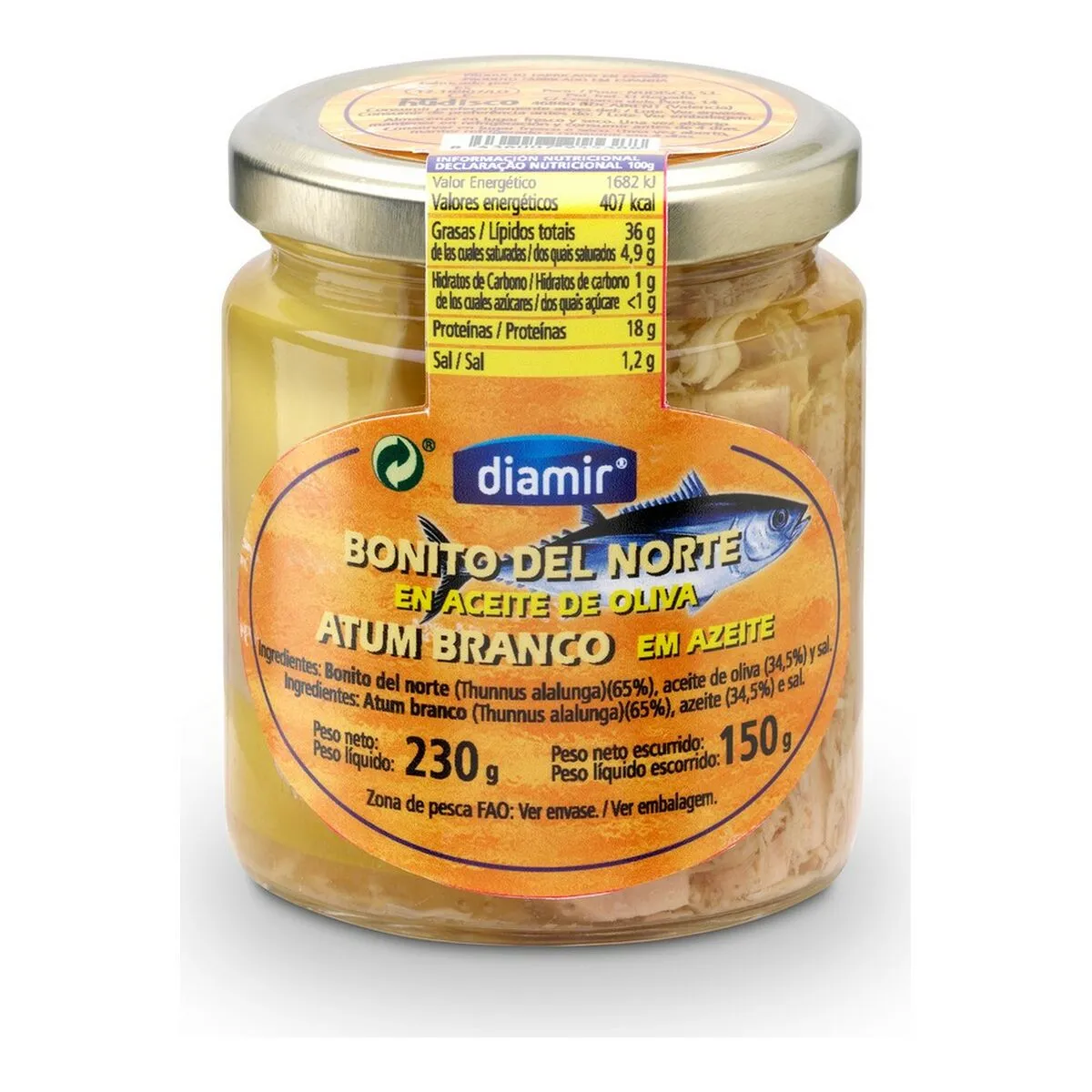 Filetti di Tonno Bianco Diamir (220 g)