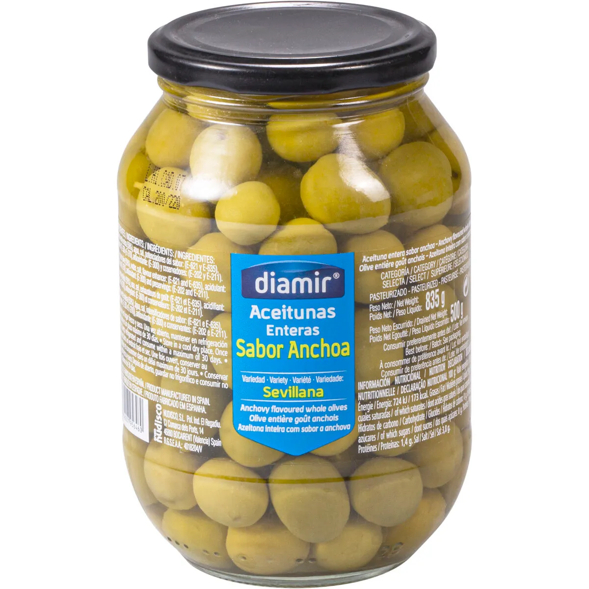 Olive Diamir 835 ml Ripiene di Acciughe