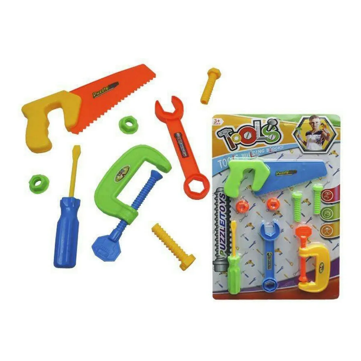 Set attrezzi per bambini Tools Building Blocks 25,5 x 40 x 2,3 cm