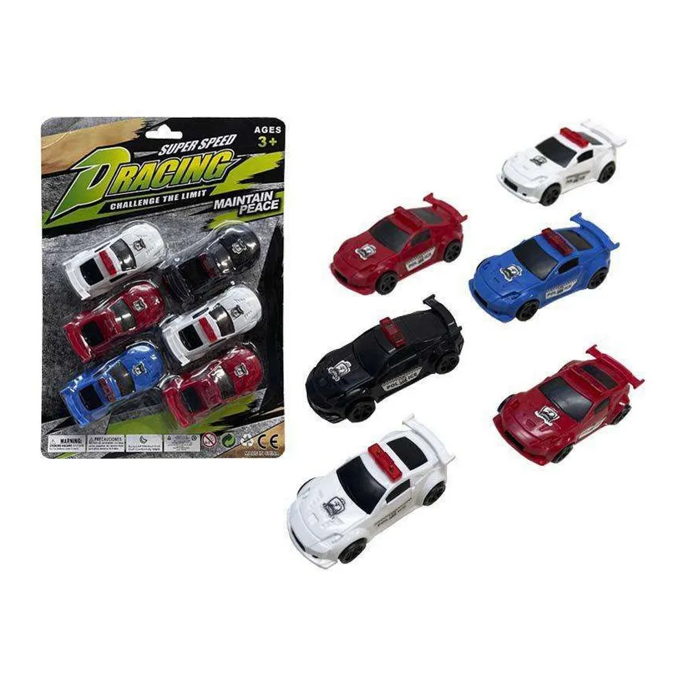 Set veicoli Super Speed Racing 6 Pezzi Macchina Polizia