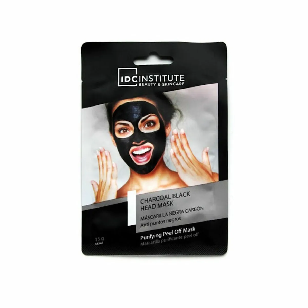 Maschera Viso Peel Off IDC Institute Charcoal Black (15 g)