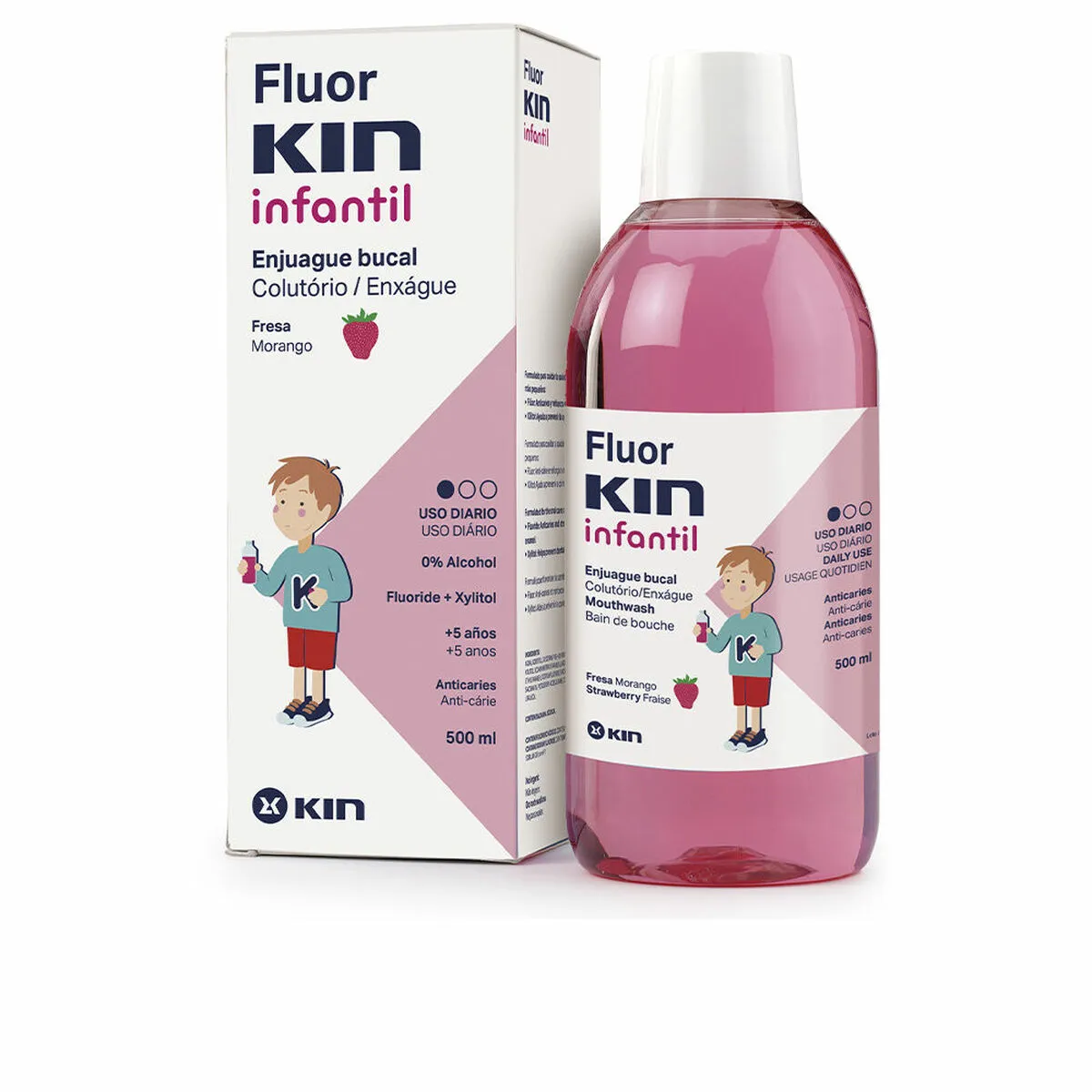 Colluttorio Kin Per bambini Fragola 500 ml