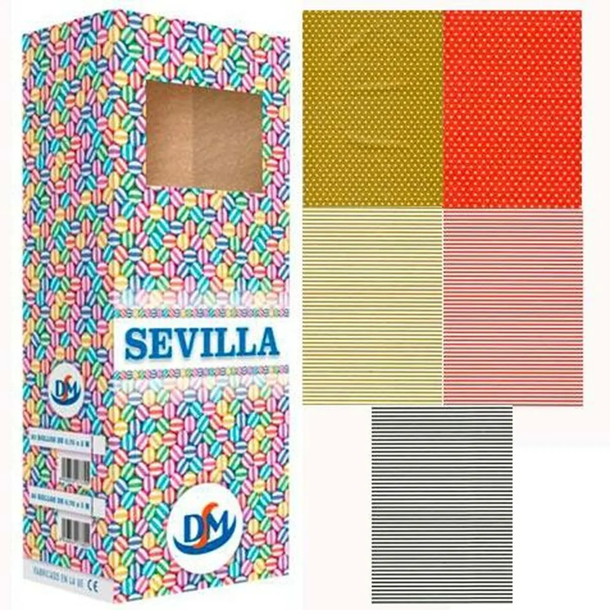 Carta Regalo DM Sevilla Multicolore Rotolo 70 x 200 cm (50 Unità)