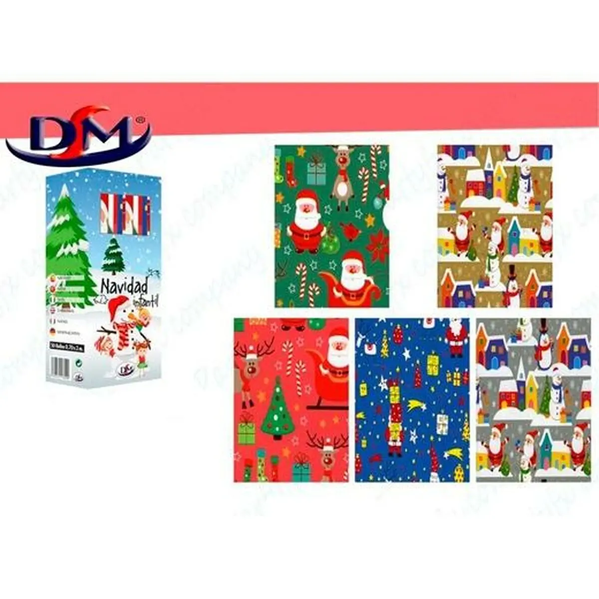 Carta Regalo DM Multicolore Rotolo 70 x 200 cm (50 Unità)