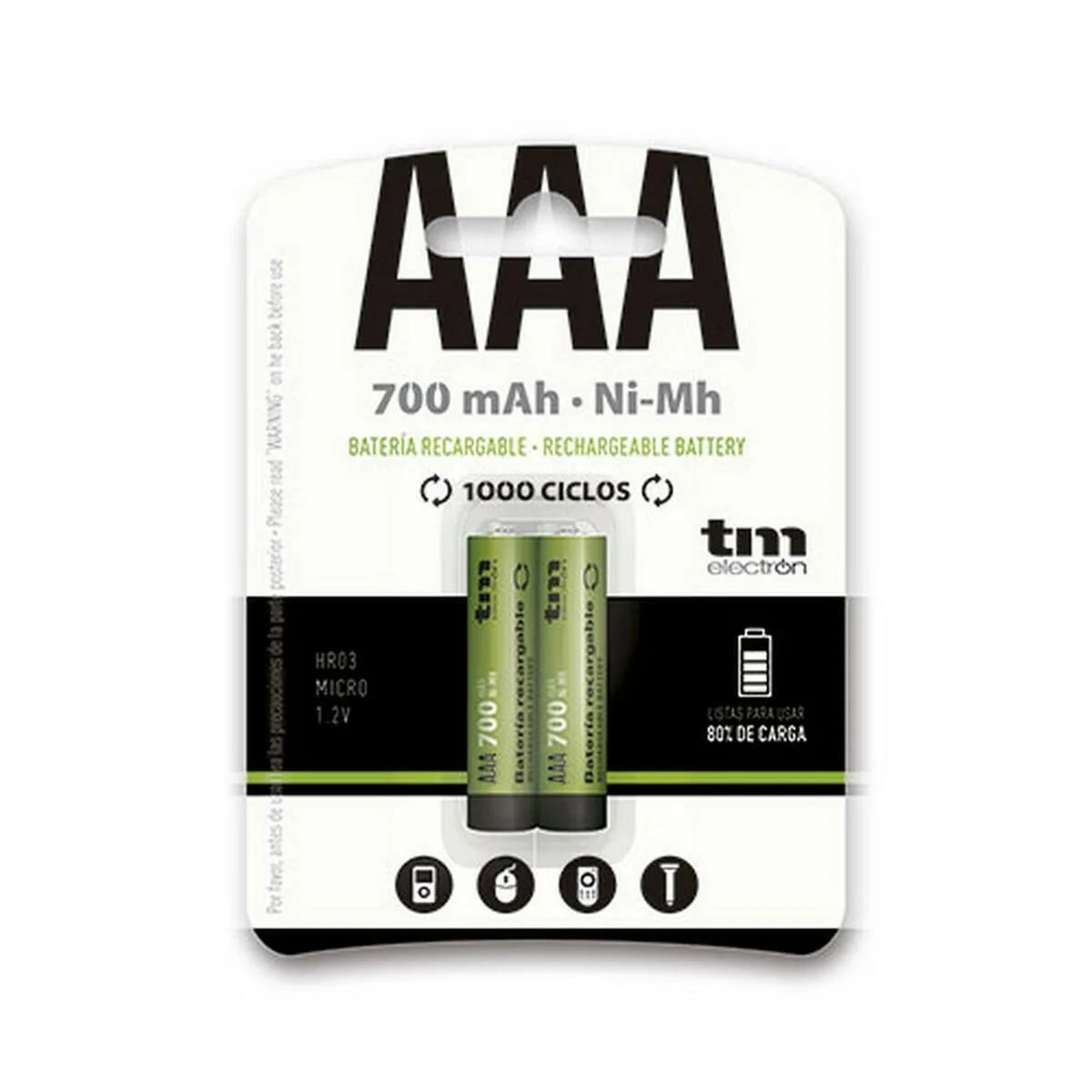 Batteria TM Electron Ni-Mh R03 700 mAh