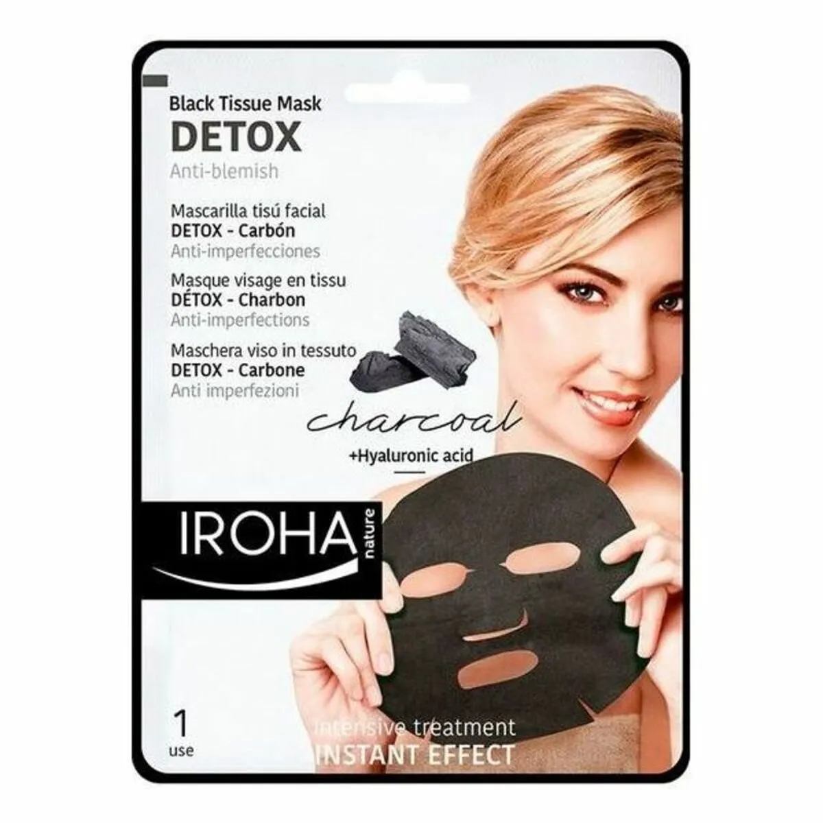 Detergente Viso Detox Charcoal Black Iroha IROHA73 (1 Unità)