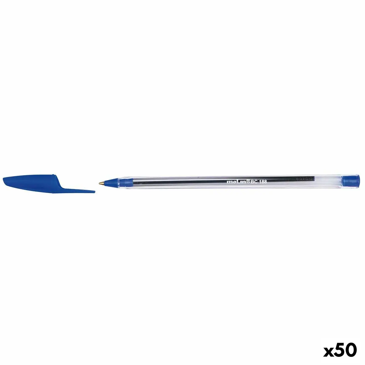 Penna Molin BC188 Cristallo 1 mm Azzurro (50 Unità)