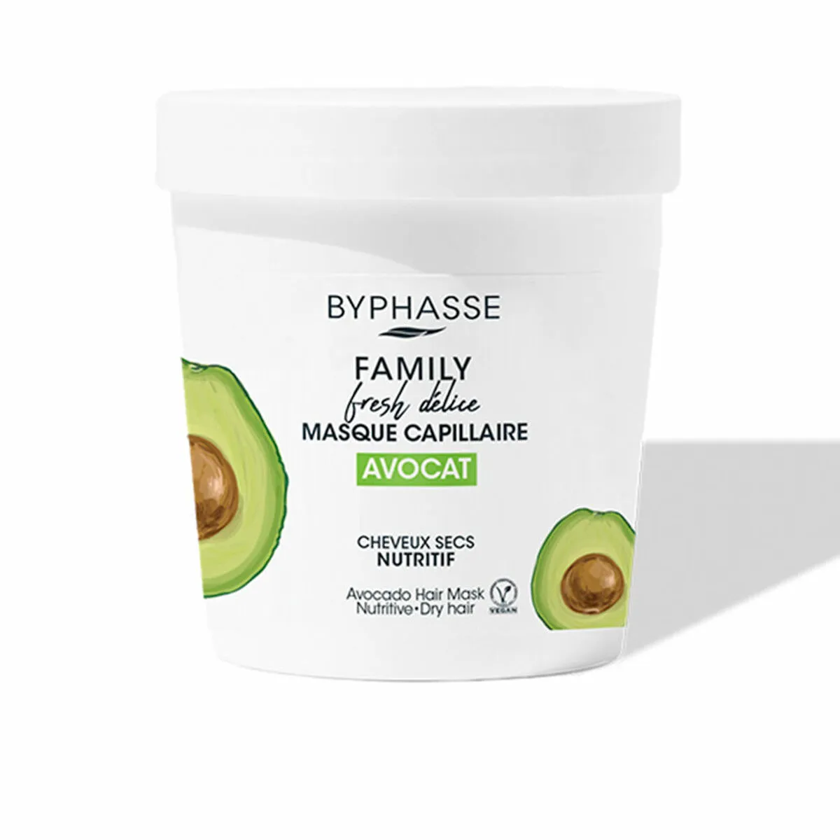 Maschera per Capelli Nutriente Byphasse Family Fresh Delice Capelli Secchi Avocado (250 ml)