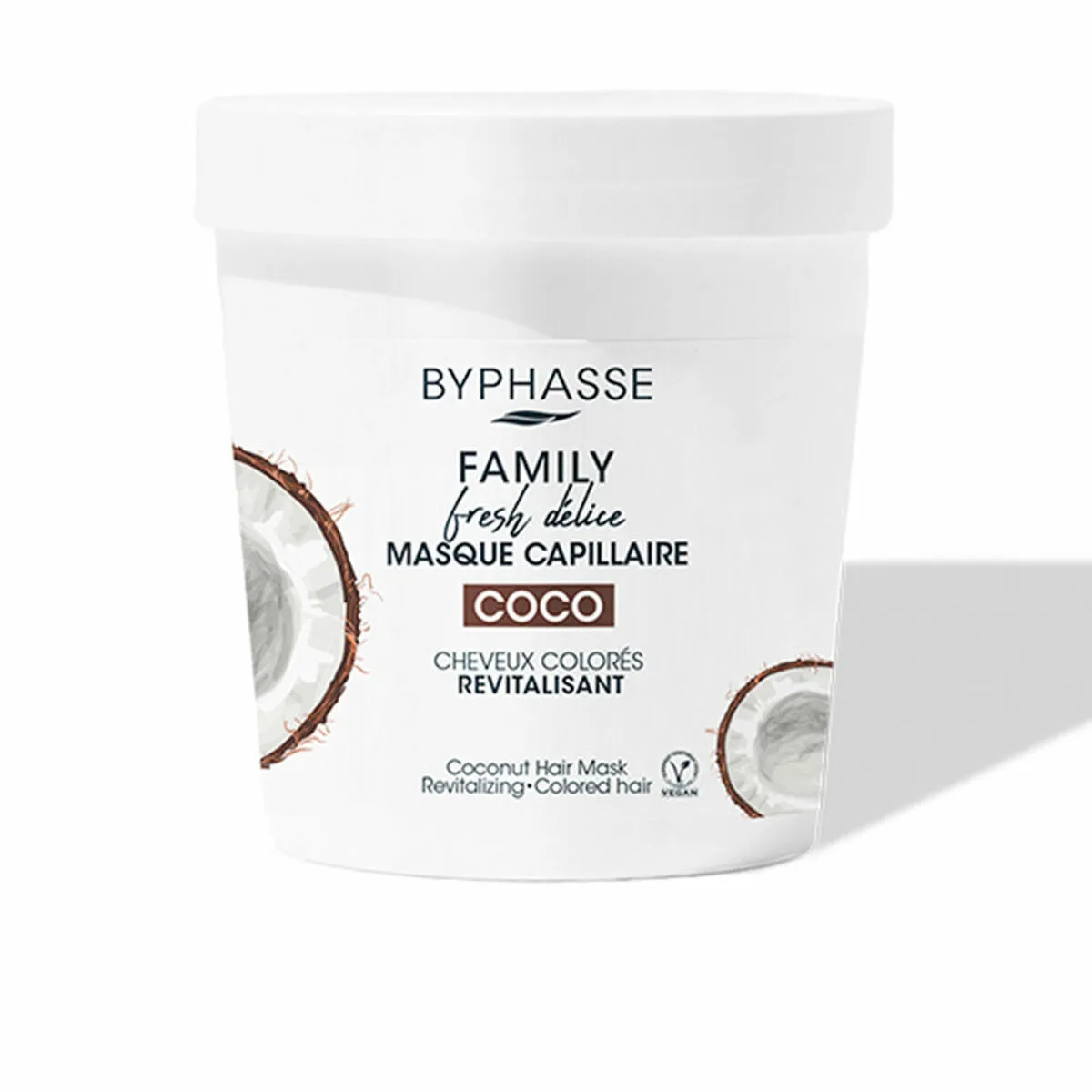 Maschera Rivitalizzante Byphasse Family Fresh Delice Cocco Capelli colorati (250 ml)