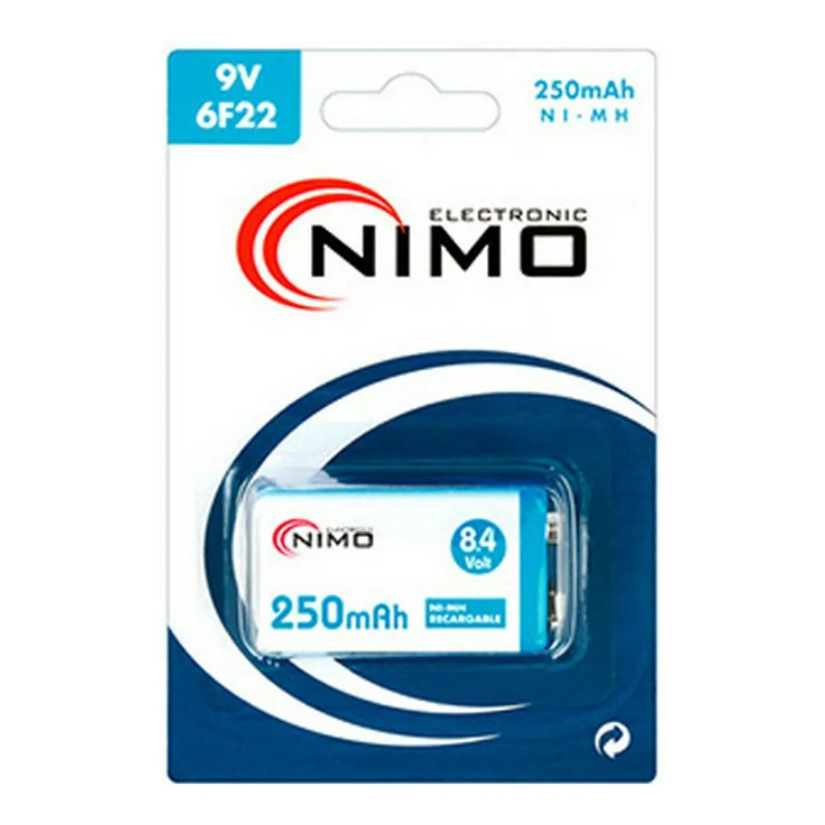 Batterie Ricaricabile NIMO RC22/9V 250 mAh