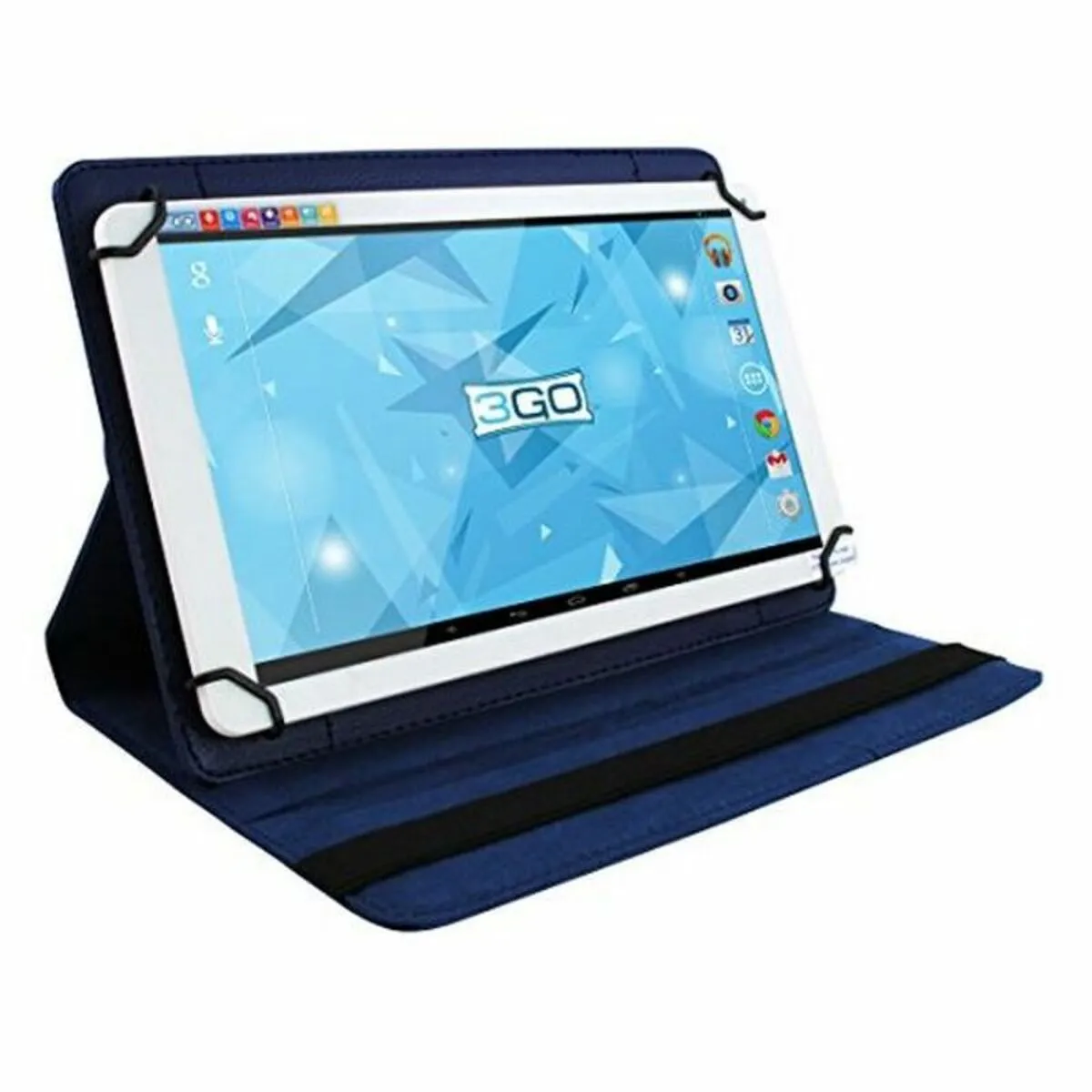 Custodia Universale Rotante in Pelle per Tablet 3GO CSGT24 7" Azzurro Multicolore