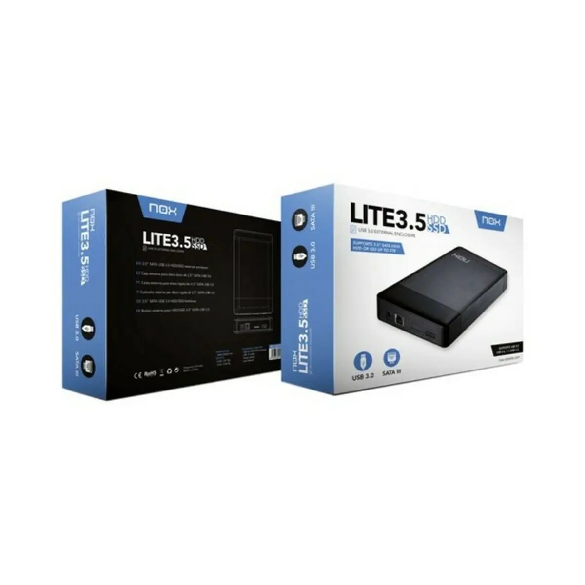 Scatola Esterna Nox 3,5" USB 3.0 Nero 3,5"