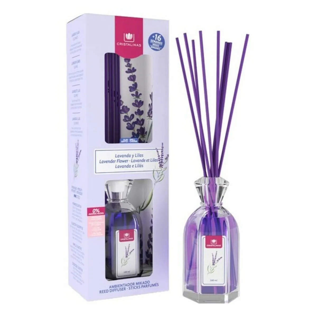 Deodorante per Ambienti Mikado Cristalinas Mikado Lavanda Lilla 180 ml