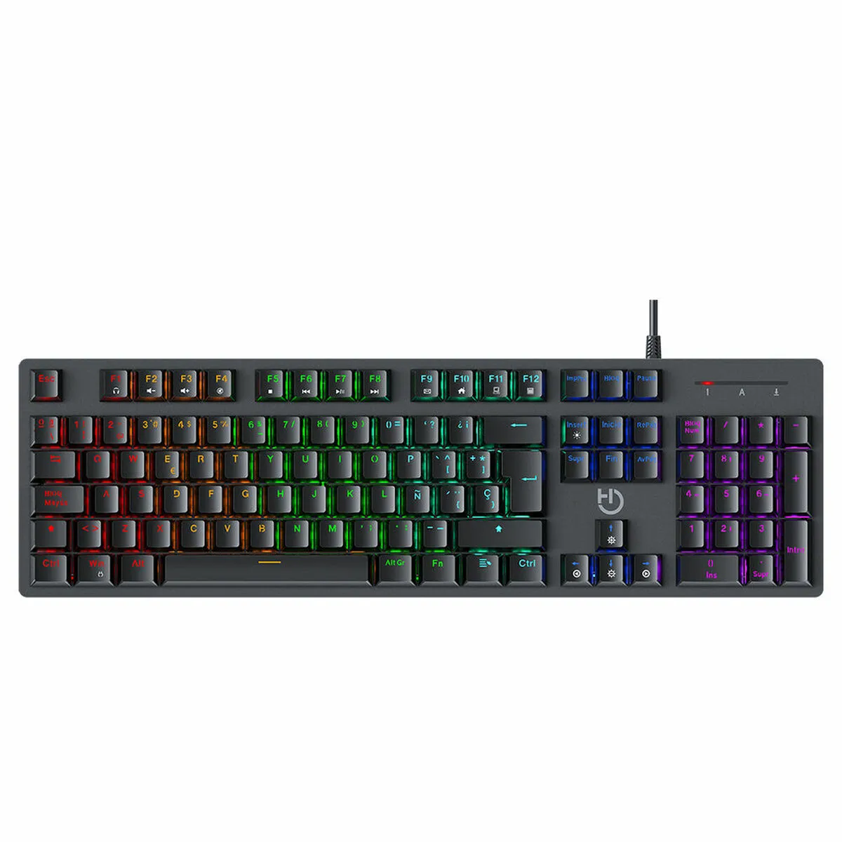 Tastiera Hiditec GKE010004 Nero Multicolore