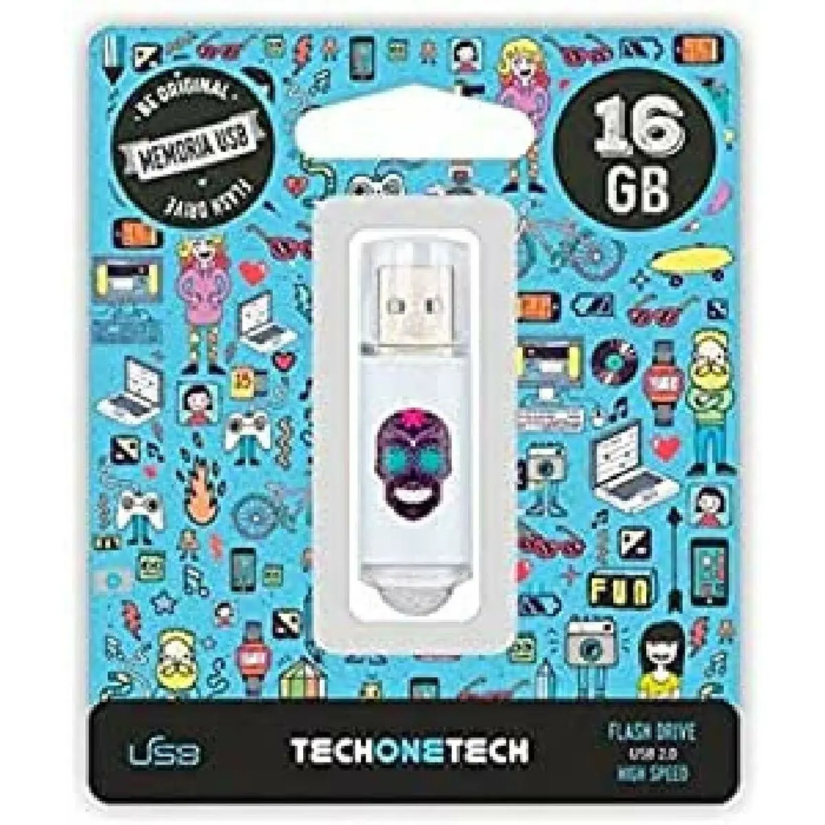 Memoria USB Tech One Tech Tech Calavera Maya 16 GB