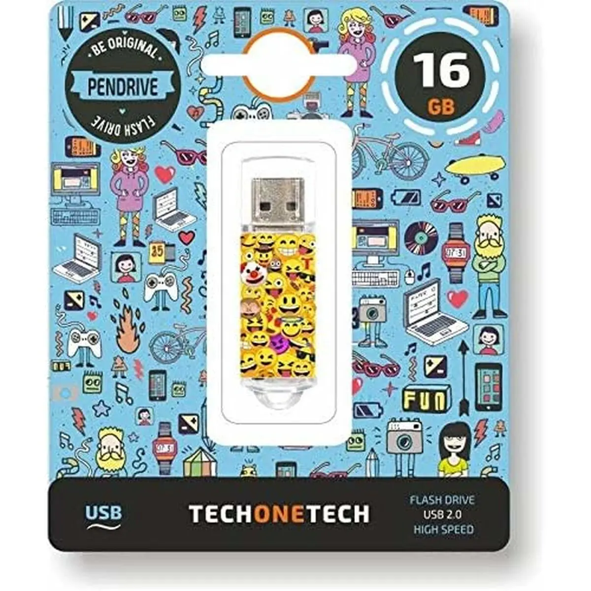 Memoria USB Tech One Tech Emojis 16 GB