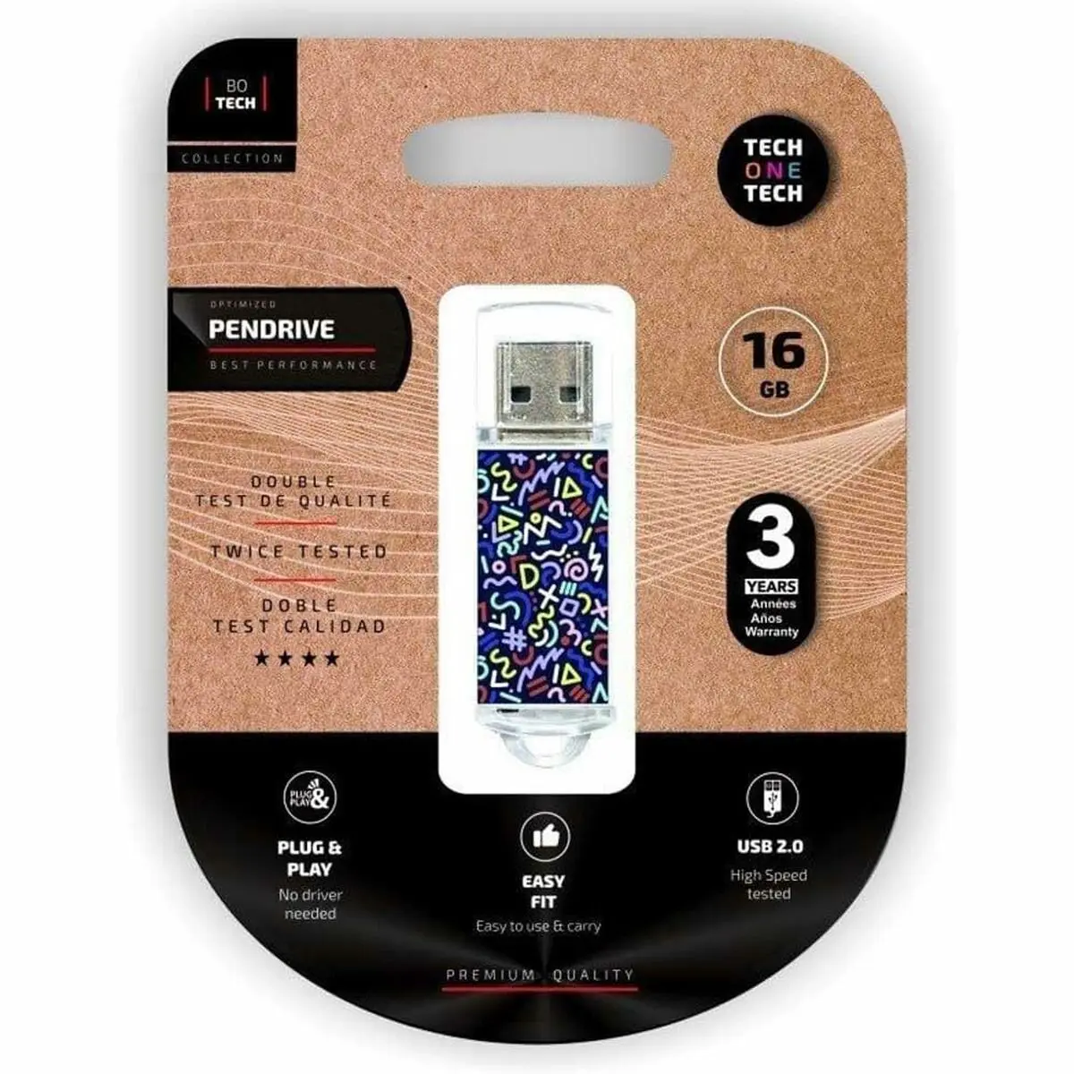 Memoria USB Tech One Tech Kaotic Dark 16 GB