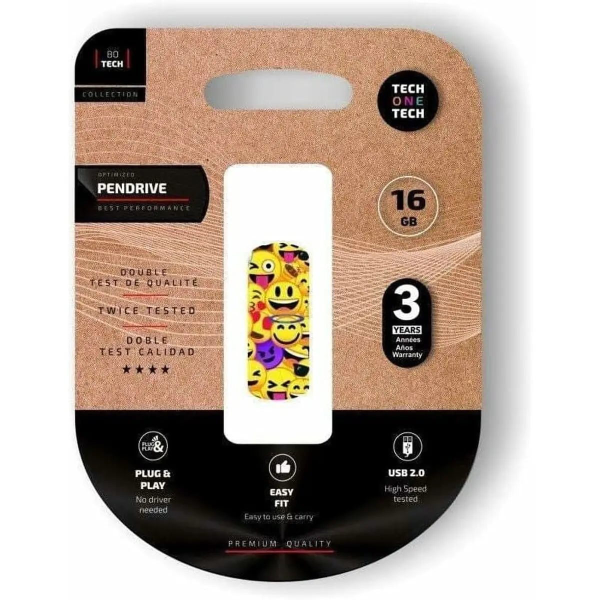 Memoria USB Tech One Tech Emoji collage 16 GB