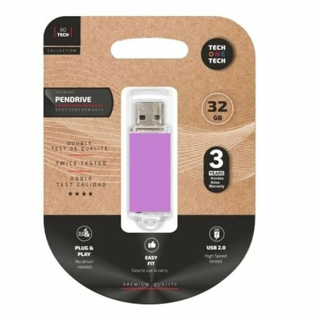 Memoria USB Tech One Tech TEC3009-32 Porpora 32 GB