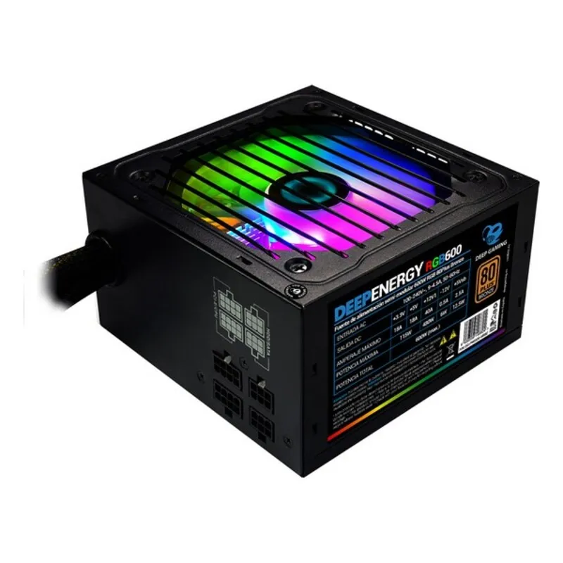 Fonte di Alimentazione CoolBox DG-PWS600-MRBZ RGB 600W Nero 600 W