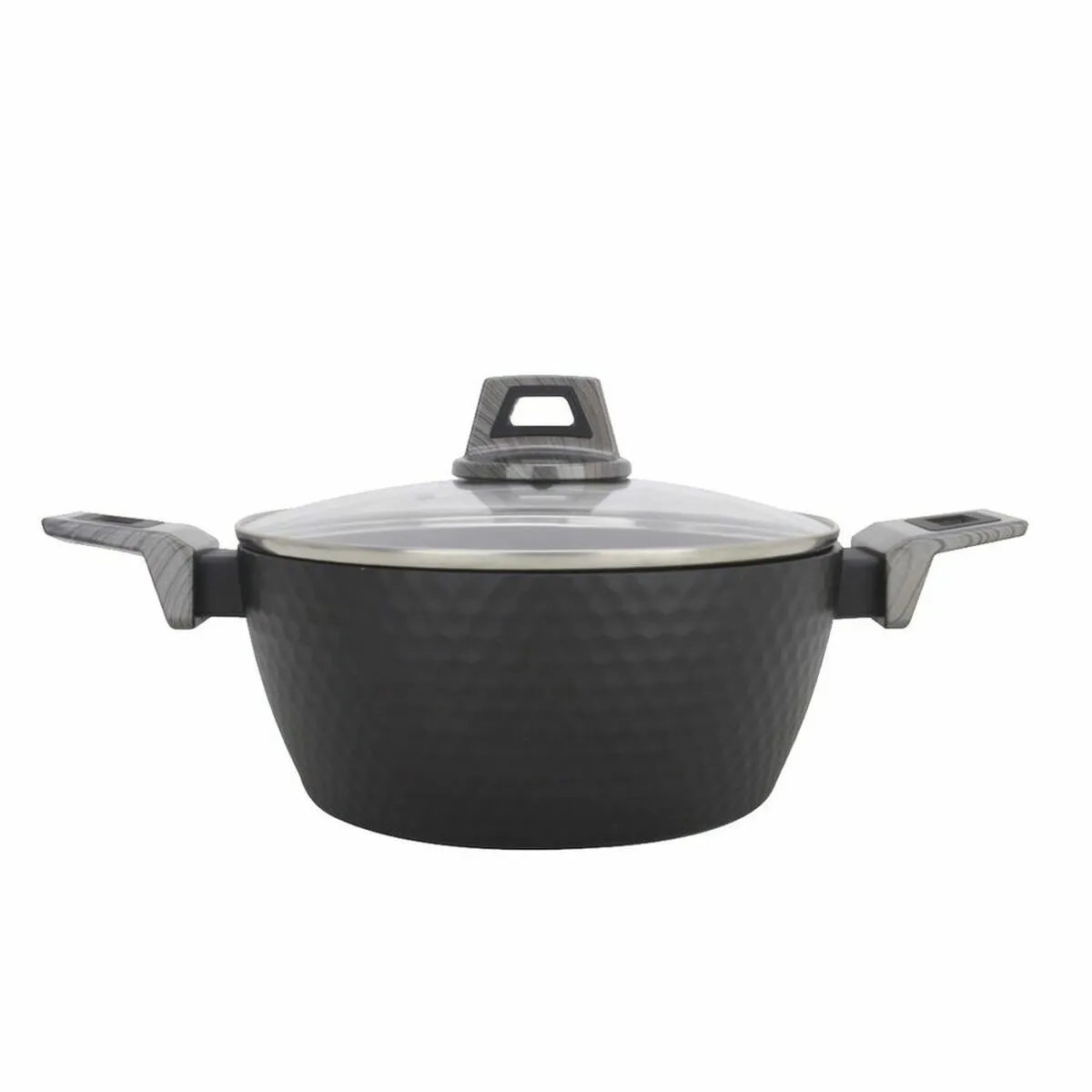 Casseruola Amercook Con coperchio Nero Alluminio (Ø 20 cm)