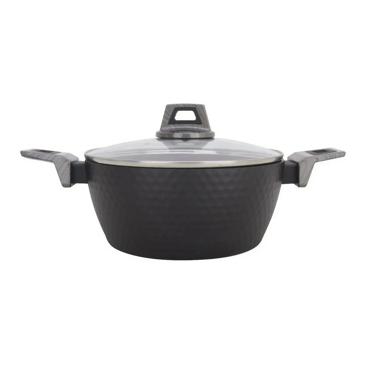 Casseruola con coperchio Amercook Nero Alluminio (Ø 24 cm)