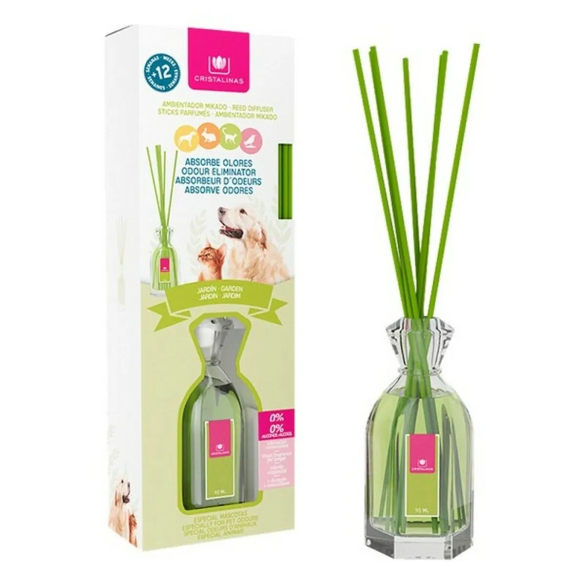 Deodorante per Ambienti Mikado Cristalinas Giardino (90 ml)