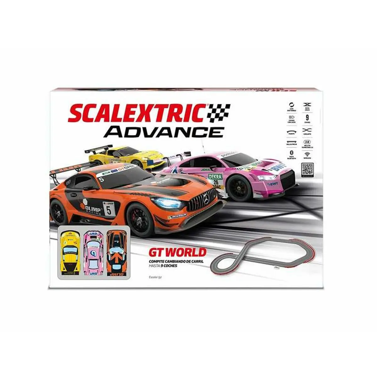 Pista da Corsa Scalextric GT World Advance 252 x 180 cm