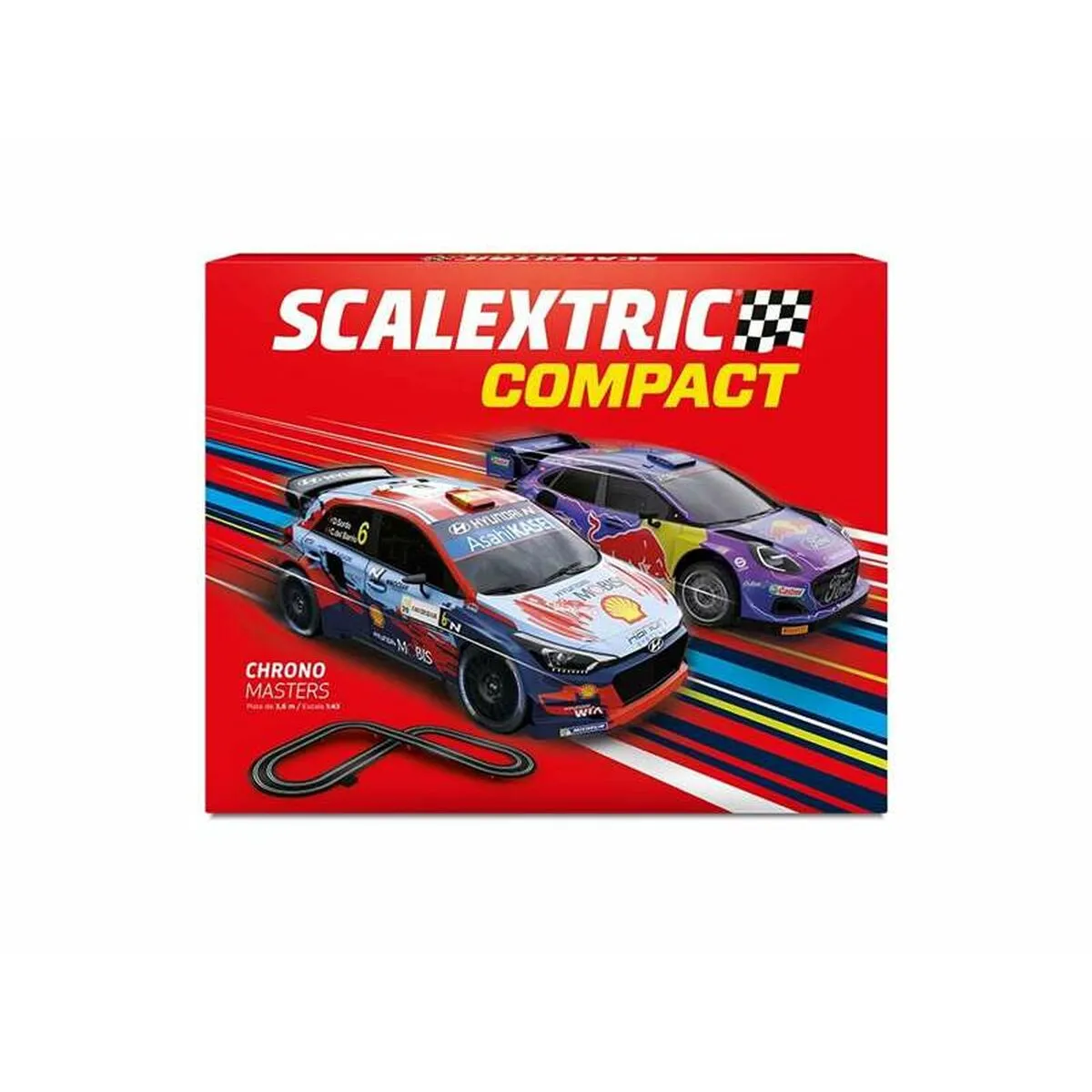 Pista da Corsa Scalextric Chrono Masters 3,6 m 114 x 114 cm